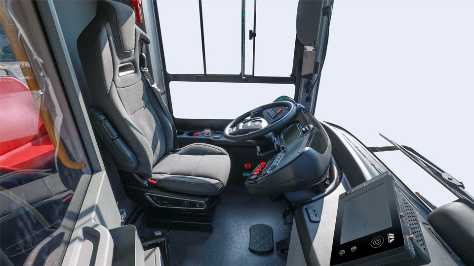 Fully air-suspended driver seat
